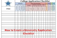 How to Create a University Application Checklist