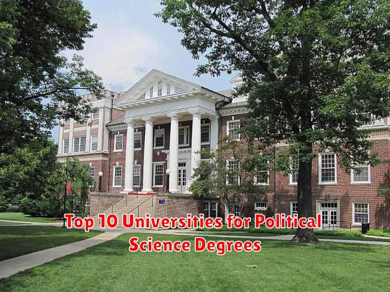 Top 10 Universities for Political Science Degrees